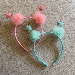 NEW Pom Pom and stars headbands set of 2